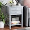Baxton Studio Willow Transitional Light Grey Finished 2-Drawer Wood Nightstand 163-9033 - alternate 2